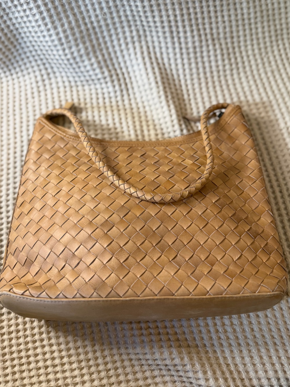 Bembien Marni Handwoven Leather Shoulder Bag Caramel - Picture 9 of 14